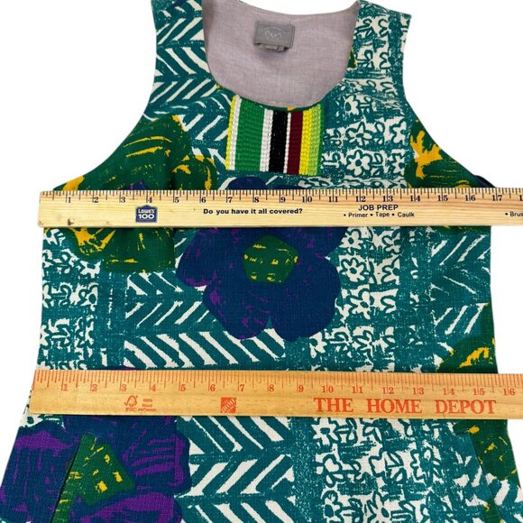 Anthropologie Vanessa Virginia Boho Floral Shift Dress Size 6 Sleeveless - Picture 9 of 12